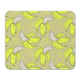 Коврик прямоугольный с принтом Банан 8 , натуральный каучук | размер 230 х 185 мм; запечатка лицевой стороны | banana | банан | бананы | паттерн