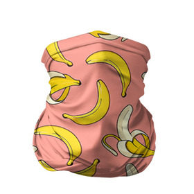 Бандана-труба 3D с принтом Банан 1 , 100% полиэстер, ткань с особыми свойствами — Activecool | плотность 150‒180 г/м2; хорошо тянется, но сохраняет форму | banana | банан | бананы | паттерн