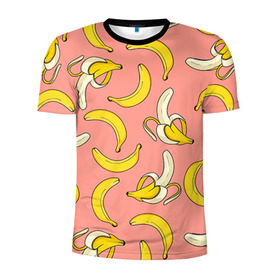 Мужская футболка 3D спортивная с принтом Банан 1 , 100% полиэстер с улучшенными характеристиками | приталенный силуэт, круглая горловина, широкие плечи, сужается к линии бедра | banana | банан | бананы | паттерн