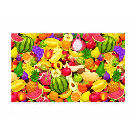 Бумага для упаковки 3D с принтом Веселые фрукты , пластик и полированная сталь | круглая форма, металлическое крепление в виде кольца | Тематика изображения на принте: апельсин | арбуз | банан | виноград | груша | киви | овощи | питание | ппп | правильное | тайланд | фрукт | яблоко