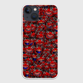 Чехол для iPhone 13 с принтом Какодемоны (pixel art) ,  |  | doom | демон | дум