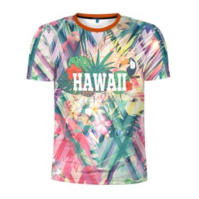 Мужская футболка 3D спортивная с принтом HAWAII 5 , 100% полиэстер с улучшенными характеристиками | приталенный силуэт, круглая горловина, широкие плечи, сужается к линии бедра | hawaii | гаваи | лето | океан | отдых | пальмы | пляж | серф