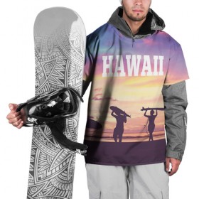Накидка на куртку 3D с принтом HAWAII 3 , 100% полиэстер |  | hawaii | гаваи | лето | океан | отдых | пальмы | пляж | серф