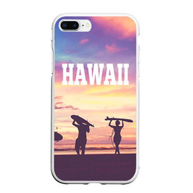 Чехол для iPhone 7Plus/8 Plus матовый с принтом HAWAII 3 , Силикон | Область печати: задняя сторона чехла, без боковых панелей | hawaii | гаваи | лето | океан | отдых | пальмы | пляж | серф