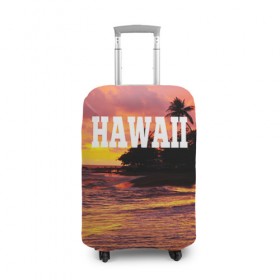 Чехол для чемодана 3D с принтом HAWAII 2 , 86% полиэфир, 14% спандекс | двустороннее нанесение принта, прорези для ручек и колес | hawaii | гаваи | лето | океан | отдых | пальмы | пляж | серф