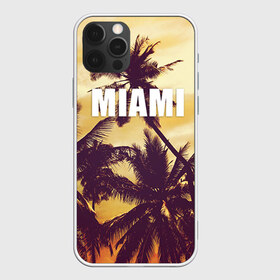 Чехол для iPhone 12 Pro Max с принтом MIAMI , Силикон |  | miami | лето | майами | маями | океан | отдых | пальмы | пляж | серф