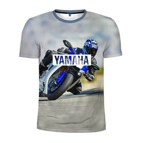 Мужская футболка 3D спортивная с принтом Yamaha 5 , 100% полиэстер с улучшенными характеристиками | приталенный силуэт, круглая горловина, широкие плечи, сужается к линии бедра | Тематика изображения на принте: yamaha