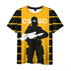 Мужская футболка 3D с принтом CS GO , 100% полиэфир | прямой крой, круглый вырез горловины, длина до линии бедер | cs | cs go | csgo | go | го | контр страйк | контра | кс | кс го | ксго | спецназ | террористы