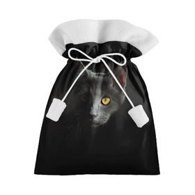 Подарочный 3D мешок с принтом Кошачий взгляд , 100% полиэстер | Размер: 29*39 см | глаз | киска | кот | котёнок | кошка | прикольные картинки | темнота | тьма