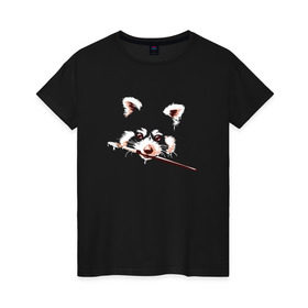 Женская футболка хлопок с принтом Лиса с кисточкой , 100% хлопок | прямой крой, круглый вырез горловины, длина до линии бедер, слегка спущенное плечо | foxy | лис | лиса | фыр фыр