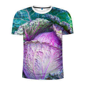 Мужская футболка 3D спортивная с принтом Капуста , 100% полиэстер с улучшенными характеристиками | приталенный силуэт, круглая горловина, широкие плечи, сужается к линии бедра | дача | еда | зелень | капуста | овощи | огород | растения | цветная капуста