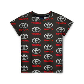 Детская футболка 3D с принтом Toyota , 100% гипоаллергенный полиэфир | прямой крой, круглый вырез горловины, длина до линии бедер, чуть спущенное плечо, ткань немного тянется | тайота