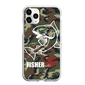 Чехол для iPhone 11 Pro матовый с принтом Лучший рыбак , Силикон |  | best fisherman | camouflage | fish | fishing | man | камуфляж | лучший рыбак | мужчина | рыба | рыбалка