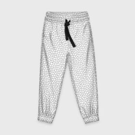 Детские брюки 3D с принтом Витраж Белый , 100% полиэстер | манжеты по низу, эластичный пояс регулируется шнурком, по бокам два кармана без застежек, внутренняя часть кармана из мелкой сетки | texture | белый | витраж | текстура