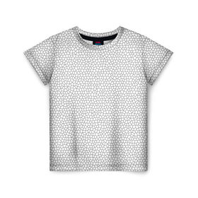 Детская футболка 3D с принтом Витраж Белый , 100% гипоаллергенный полиэфир | прямой крой, круглый вырез горловины, длина до линии бедер, чуть спущенное плечо, ткань немного тянется | texture | белый | витраж | текстура