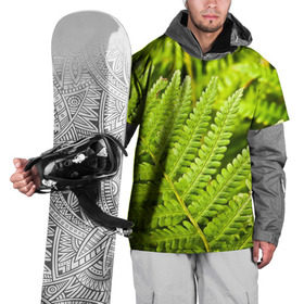 Накидка на куртку 3D с принтом Папоротник , 100% полиэстер |  | ботаника | зелень | листья | папоротник | природа | растения | цветок