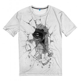 Мужская футболка 3D с принтом Titan , 100% полиэфир | прямой крой, круглый вырез горловины, длина до линии бедер | attack on titan | атака титанов | вторжение гигантов