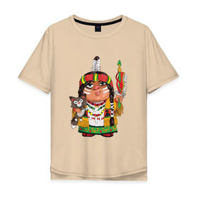 Мужская футболка хлопок Oversize с принтом Забавные Индейцы 9 , 100% хлопок | свободный крой, круглый ворот, “спинка” длиннее передней части | Тематика изображения на принте: апачи | вождь | воин | животные | запад | канада | лидер | лицо | северная | смешные | талисман | цвет
