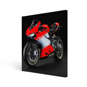 Холст квадратный с принтом Ducati , 100% ПВХ |  | ducati | мото | мотоцикл | скорость