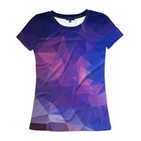 Женская футболка 3D с принтом Космос , 100% полиэфир ( синтетическое хлопкоподобное полотно) | прямой крой, круглый вырез горловины, длина до линии бедер | геометрия | минимализм | треугольник