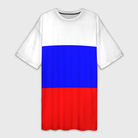 Платье-футболка 3D с принтом Россия ,  |  | народный | россия | русский | страны | триколор | флаг