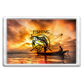 Магнит 45*70 с принтом Рыбалка , Пластик | Размер: 78*52 мм; Размер печати: 70*45 | boat | clouds | emblem | fish | fishermen | fishing | logo | nature | net | reflection | river | sky | sturgeon | sun | sunset | water | wave | вода | волна | закат | логотип | лодка | небо | облака | осетр | отражение | природа | река | рыба | рыбаки | р