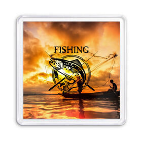 Магнит 55*55 с принтом Рыбалка , Пластик | Размер: 65*65 мм; Размер печати: 55*55 мм | boat | clouds | emblem | fish | fishermen | fishing | logo | nature | net | reflection | river | sky | sturgeon | sun | sunset | water | wave | вода | волна | закат | логотип | лодка | небо | облака | осетр | отражение | природа | река | рыба | рыбаки | р