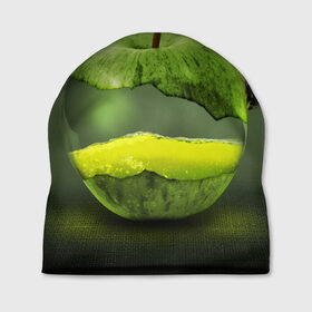 Шапка 3D с принтом Яблоко , 100% полиэстер | универсальный размер, печать по всей поверхности изделия | арт | зеленый | новые | улитка | фантастика | фрукты | яблоко