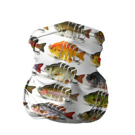 Бандана-труба 3D с принтом Рыбки , 100% полиэстер, ткань с особыми свойствами — Activecool | плотность 150‒180 г/м2; хорошо тянется, но сохраняет форму | bait | fish | fishing | lure | tackle | блесна | наживка | приманка | рыба | рыбалка | снасть