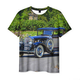 Мужская футболка 3D с принтом Cadillac , 100% полиэфир | прямой крой, круглый вырез горловины, длина до линии бедер | cadillac | авто | автомобиль | кадиллак | ретро