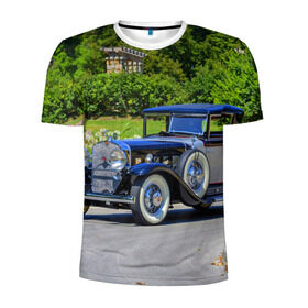 Мужская футболка 3D спортивная с принтом Cadillac , 100% полиэстер с улучшенными характеристиками | приталенный силуэт, круглая горловина, широкие плечи, сужается к линии бедра | cadillac | авто | автомобиль | кадиллак | ретро