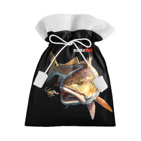 Подарочный 3D мешок с принтом Лучший рыбак , 100% полиэстер | Размер: 29*39 см | background | best fisherman | black | fish | fishing | лучший рыбак | рыба | рыбалка | фон | черный