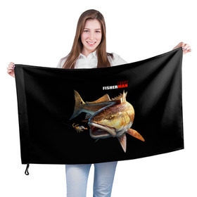 Флаг 3D с принтом Лучший рыбак , 100% полиэстер | плотность ткани — 95 г/м2, размер — 67 х 109 см. Принт наносится с одной стороны | background | best fisherman | black | fish | fishing | лучший рыбак | рыба | рыбалка | фон | черный