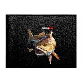 Обложка для студенческого билета с принтом Лучший рыбак , натуральная кожа | Размер: 11*8 см; Печать на всей внешней стороне | background | best fisherman | black | fish | fishing | лучший рыбак | рыба | рыбалка | фон | черный