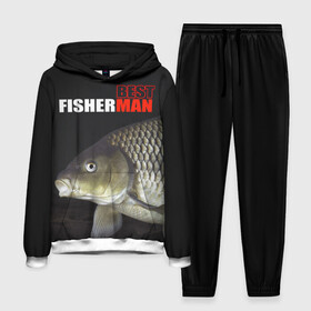 Мужской костюм 3D (с толстовкой) с принтом Лучший рыбак ,  |  | background | best fisherman | black | fish | fishing | лещ | лучший рыбак | рыба | рыбалка | фон | черный