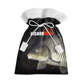 Подарочный 3D мешок с принтом Лучший рыбак , 100% полиэстер | Размер: 29*39 см | background | best fisherman | black | fish | fishing | лещ | лучший рыбак | рыба | рыбалка | фон | черный