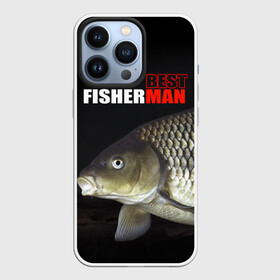 Чехол для iPhone 13 Pro с принтом Лучший рыбак ,  |  | background | best fisherman | black | fish | fishing | лещ | лучший рыбак | рыба | рыбалка | фон | черный
