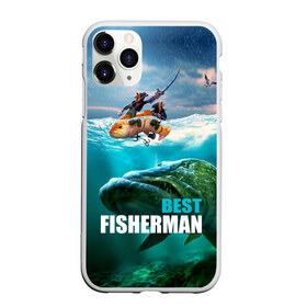 Чехол для iPhone 11 Pro матовый с принтом Лучший рыбак , Силикон |  | best fisherman | danger | deep | fish | fishermen | fishing | predator | river | sea | sky | water | вода | глубина | лучший | море | небо | опасность | река | рыба | рыбак | рыбаки | рыбалка | хищник