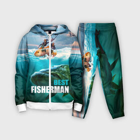 Детский костюм 3D с принтом Лучший рыбак ,  |  | best fisherman | danger | deep | fish | fishermen | fishing | predator | river | sea | sky | water | вода | глубина | лучший | море | небо | опасность | река | рыба | рыбак | рыбаки | рыбалка | хищник