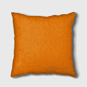Подушка 3D с принтом Витраж Оранжевый , наволочка – 100% полиэстер, наполнитель – холлофайбер (легкий наполнитель, не вызывает аллергию). | состоит из подушки и наволочки. Наволочка на молнии, легко снимается для стирки | texture | витраж | оранжевый | текстура