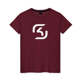 Женская футболка хлопок с принтом SK-Gaming , 100% хлопок | прямой крой, круглый вырез горловины, длина до линии бедер, слегка спущенное плечо | csgo | esports | gaming | lg | sk | team