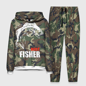 Мужской костюм 3D (с толстовкой) с принтом Лучший рыбак ,  |  | best fisherman | camouflage | fish | fishing | камуфляж | лучший рыбак | рыба | рыбалка