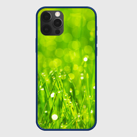 Чехол для iPhone 12 Pro с принтом Роса на траве , силикон | область печати: задняя сторона чехла, без боковых панелей | Тематика изображения на принте: зелёный | зелень | луг | роса | яркий