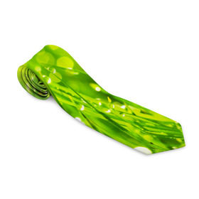 Галстук 3D с принтом Роса на траве , 100% полиэстер | Длина 148 см; Плотность 150-180 г/м2 | Тематика изображения на принте: зелёный | зелень | луг | роса | яркий