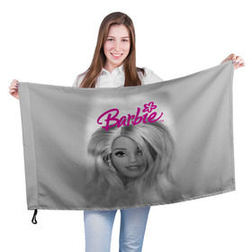 Флаг 3D с принтом Кукла барби , 100% полиэстер | плотность ткани — 95 г/м2, размер — 67 х 109 см. Принт наносится с одной стороны | barbie | барби | кукла