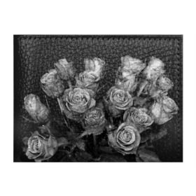 Обложка для студенческого билета с принтом Черно-белые розы , натуральная кожа | Размер: 11*8 см; Печать на всей внешней стороне | Тематика изображения на принте: букет | цветы