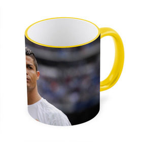 Кружка 3D с принтом Cristiano Ronaldo , керамика | ёмкость 330 мл | Тематика изображения на принте: криштиану роналду | реал мадрид
