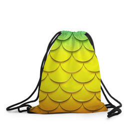Рюкзак-мешок 3D с принтом Волны , 100% полиэстер | плотность ткани — 200 г/м2, размер — 35 х 45 см; лямки — толстые шнурки, застежка на шнуровке, без карманов и подкладки | желтый | паттерн | чешуя