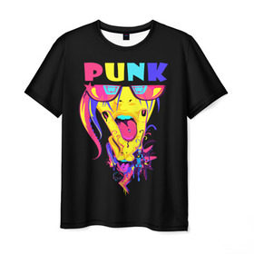 Мужская футболка 3D с принтом Punk , 100% полиэфир | прямой крой, круглый вырез горловины, длина до линии бедер | молодёжь | панки | прикол | субкультура | хиппи | цвет
