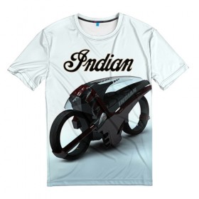 Мужская футболка 3D с принтом Indian 7 , 100% полиэфир | прямой крой, круглый вырез горловины, длина до линии бедер | 